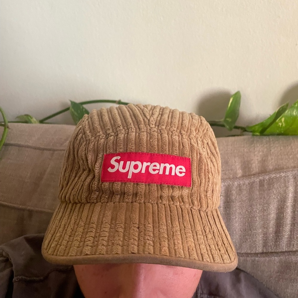 Supreme Rope Corduroy Camp Cap - Beige View 2